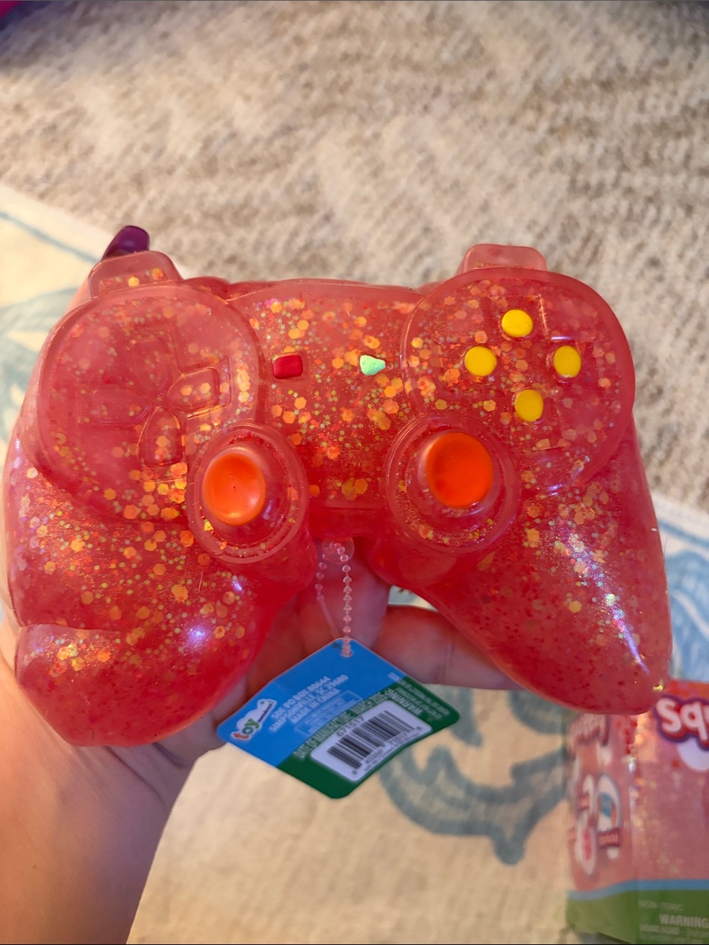 NWT Pinkish Glitter Squishy Game Controller BY SUNNY DAYS